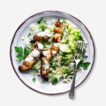 Mediterranean Platter with Oregano Lemon USA Rice Croutons