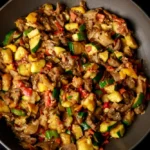 Easy Bacon Pepper Mixed Potato Hash