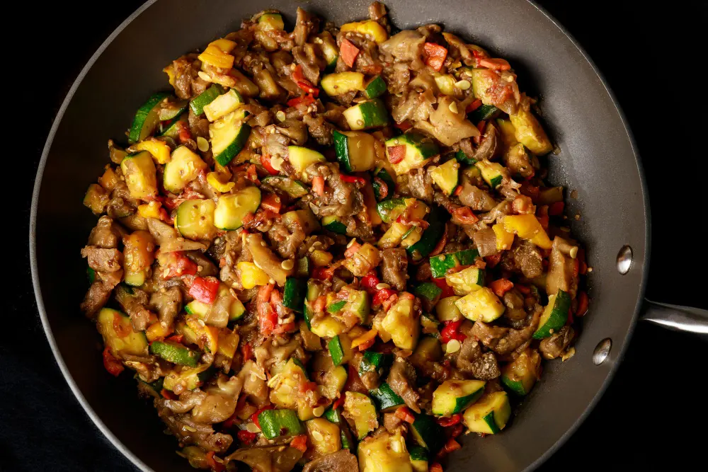 Easy Bacon Pepper Mixed Potato Hash