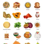 Examples of foods that start with the letter P