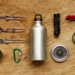 Traveler kit on wooden board