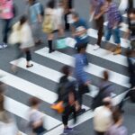 People walking on Crosswalks