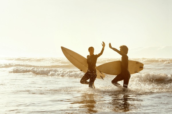 Surfing in Kauai