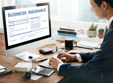Business insurance management concept