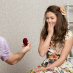 Boy proposing girl with ring