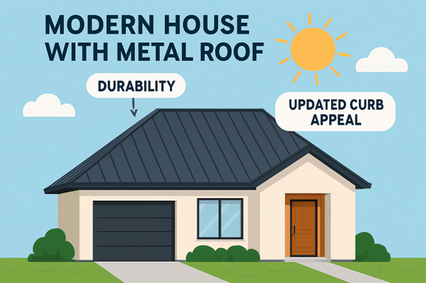Modern House with Metal Roof