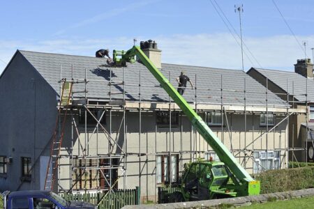 scaffold roof tiles repair