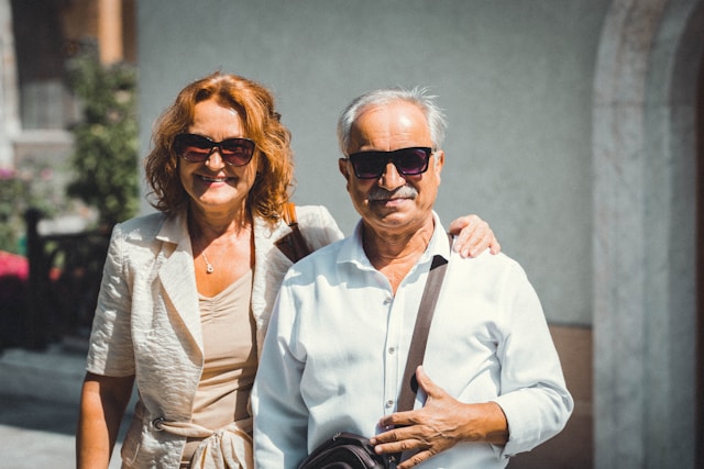 a man and a woman standing next to each other
